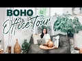 MY HOME OFFICE TOUR - BOHEMIAN STYLE plants boho and modern Aubrey Meckiah