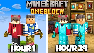 We Survived 24 HOURS on ONEBLOCK..!