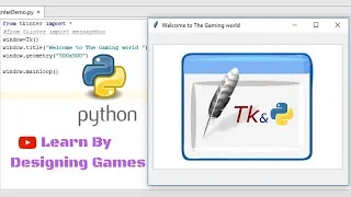 Tkinter Complete Demo Designing games in python GUI Frame Work