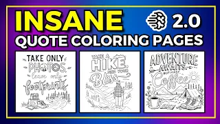 INSANE Quote Coloring Pages With Ideogram AI 2 0