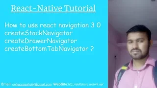 How to use react navigation 3 0 all types