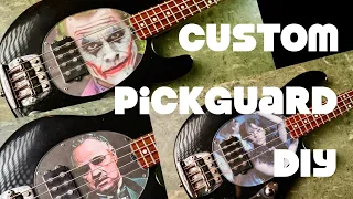 You just need THIS - Custom Pickguard DIY