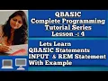 Lets Learn QBASIC Statements INPUT REM Statement With Example