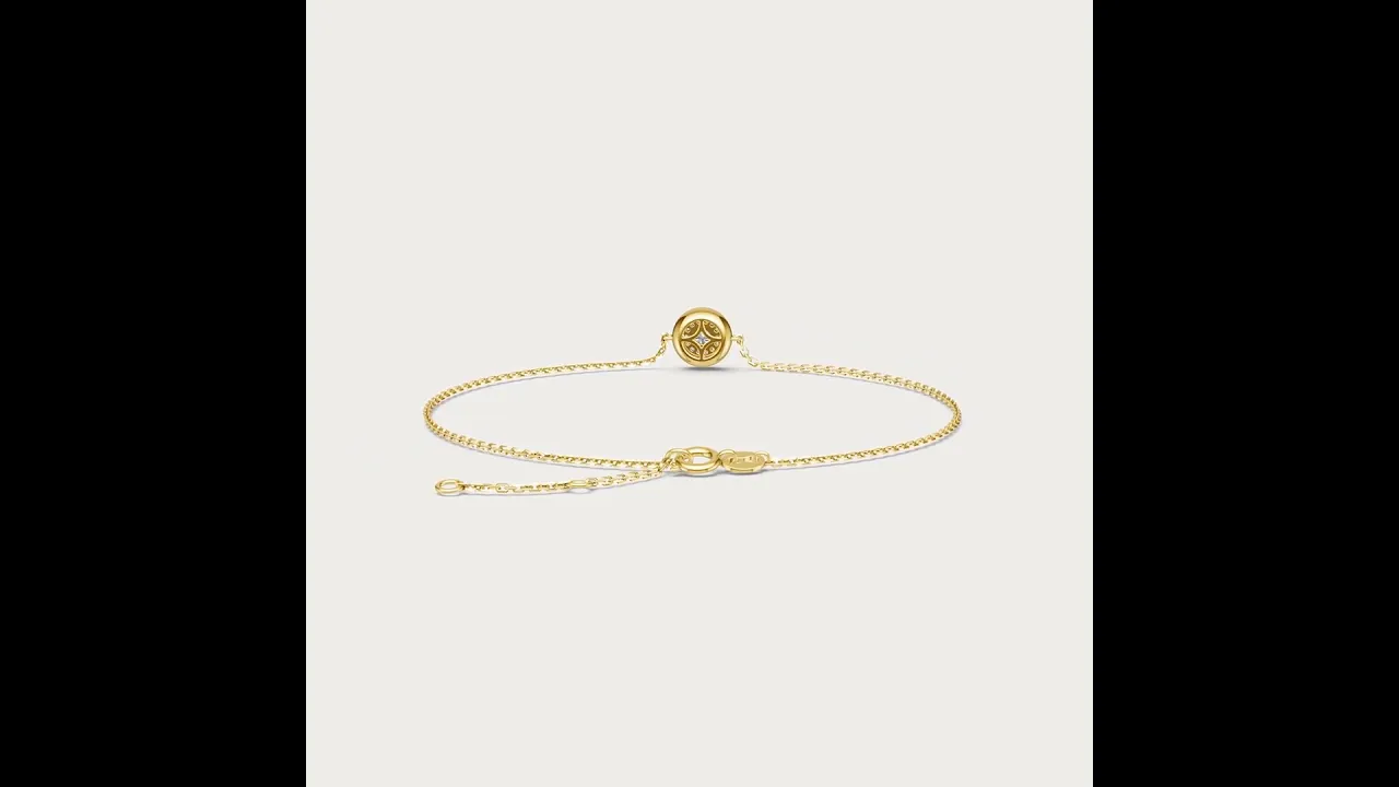 Round Brilliant Lab-Grown Diamond Prong and Pave Bracelet in 14K Gold / Platinum