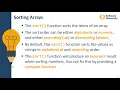 Arrays Advanced Sorting Arrays