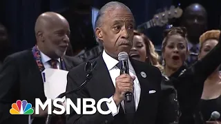 rev al sharpton comments on donald trump reads obama letter at aretha franklins funeral msnbc