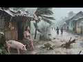Download Lagu EXTREME MONSOON! RAIN MIXED WITH ICE SHARDS SLAMS THE VILLAGE