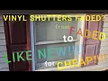 FADED VINYL SHUTTERS RESTORED to LIKE NEW for PENNIES No Painting Removes Oxidation ASAP