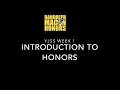 Introduction to the Honors Program
