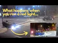 Driver Runs Red Light and Flips a Car In Akron Ohio