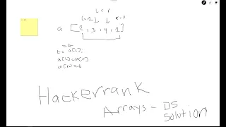 Hackerrank Arrays - DS