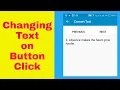 PREVIOUS and NEXT buttons for changing texts