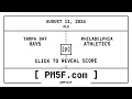 Tampa Bay Rays TB Athletics ATH MLB Final Box Score AUGUST 11 2026