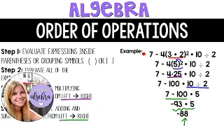 Algebra 1 - Order of Operations