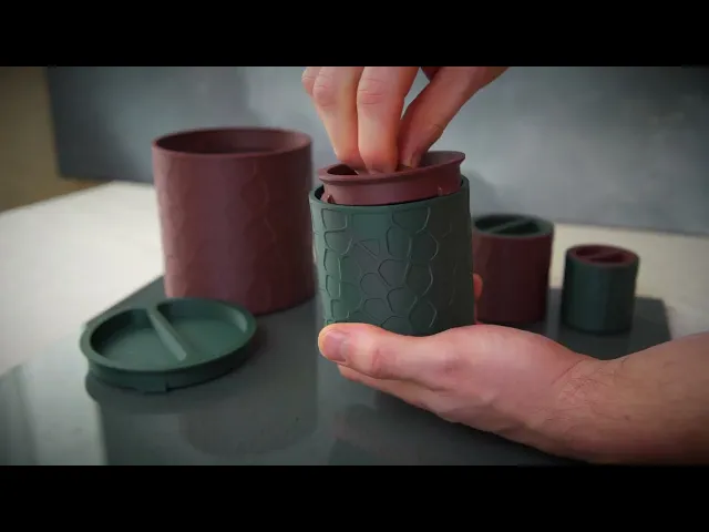 Clicky Twist-Lock Container [Voronoi] [8 Sizes] video thumbnail