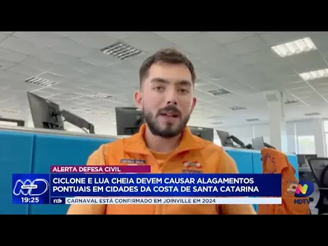 Alerta da Defesa Civil: ciclone e lua cheia podem causar alagamentos na costa de Santa Catarina