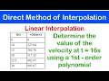 12a - Direct Method of Interpolation Linear Interpolation