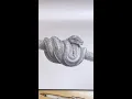 Drawing with pencil - green tree python