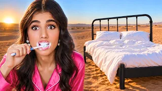 قضيت ٢٤ ساعة في سرير وسط الصحراء | أغرب فندق ! 😭