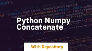 python numpy concatenate
