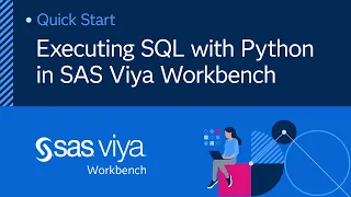 Executing SQL with Python in SAS Viya Workbench SAS Viya Workbench Quick Start Tutorial