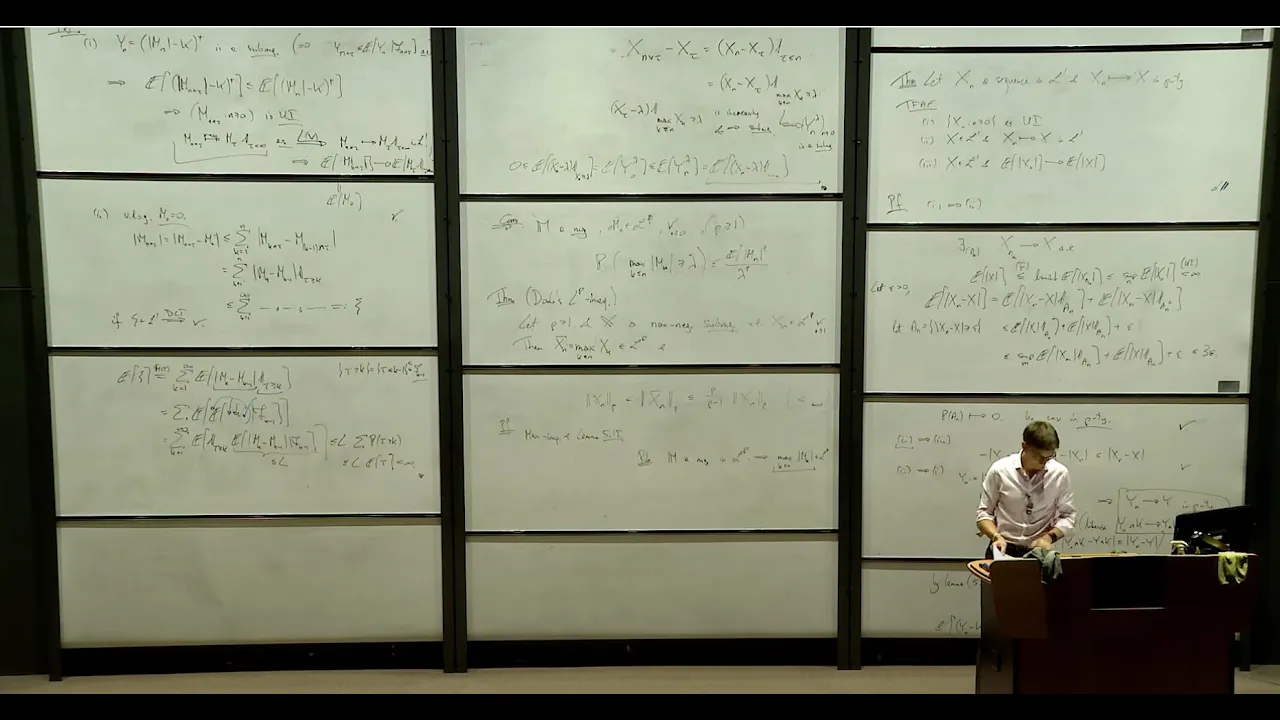 Probability Measure Martingales: Vitali’s convergence theorem, martingale inequalities: Yr 3 Lecture