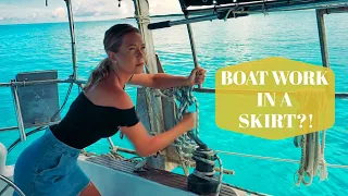 Stranded up the MAST! Boat Life Ep.5 Sailing GBU