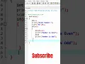 Even Odd Program Using if else