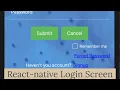 React Native Tutorial - Making a login screen