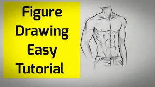 How To Draw Human Figure Drawing Male Torso Easy For Beginners Pencil Drawing Tutorial Easy Basics 