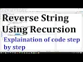 How to reverse a String in java using recursion
