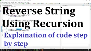 How to reverse a String in java using recursion