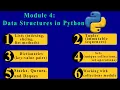 Module 4 Data Structures in Python Lists Tuples Dictionaries Sets Collections Explained
