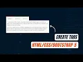 How to Create Tabs using HTML CSS and Bootstrap 5
