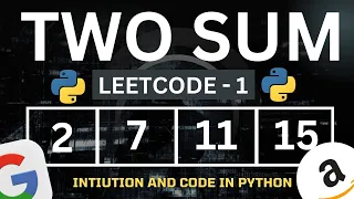 Two Sum Leetcode 1 HashMap Python