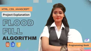 Flood Fill Algorithm Complete Explanation implementation HTML CSS JavaScript
