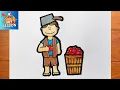 How to Draw Johnny Appleseed Step by Step