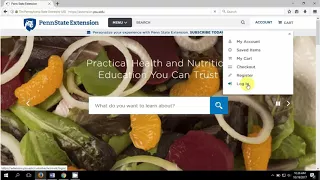 Log In to Existing Account - Penn State Extension Website