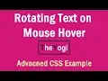 Rotating Text on Mouse Hover css animation csPoint