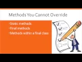 Java - Methods which cannot be overridden