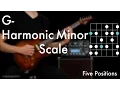 G Harmonic Minor Scale - Five Positions