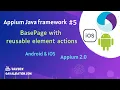 Add BasePage with reusable element actions appium framework