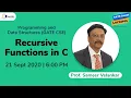 Programming and Data Structures GATE CSE - Recursive Functions in C