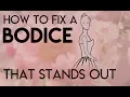 How to fix a bodice that stands out gap in the bust of a bridal gown
