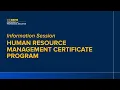 Human Resource Management Information Session