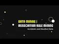 Data Mining Association Rule Accidents and Weather Data