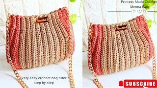 Stylish And Easy Crochet Bag Tutorial DIY Elegant Handbag Step By Step 