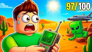 TENTEI ENCONTRAR 100 ALIENS ESCONDIDOS NO ROBLOX! 😱👽