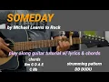 Download Lagu SOMEDAY by Michael Learns to ROCK, play along guitar tutorial w/ lyrics \u0026 chords