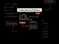 Python Calendar in 7s print monthly calendars with code